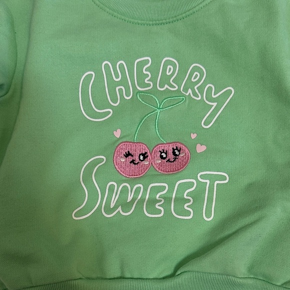 Garanimals Green Cherry Sweet Sweatshirt - Picture 2 of 3